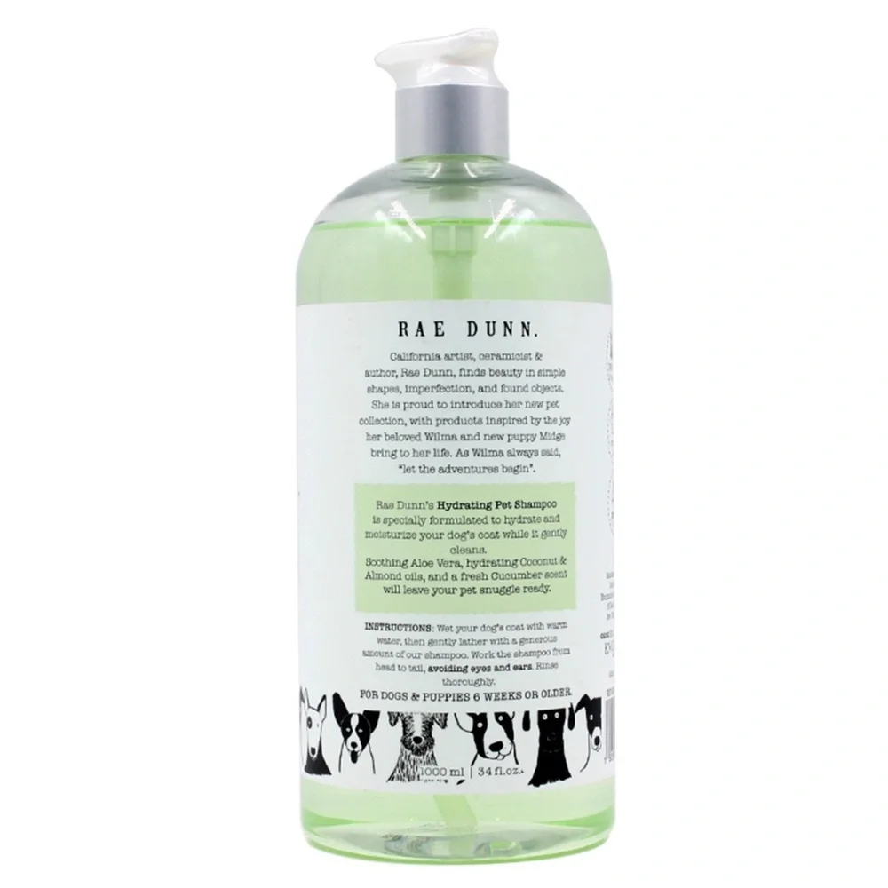Rae Dunn Pamper Cucumber Aloe Pet Shampoo